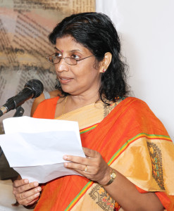 Shanthi Sachithanandam - CEO of Viluthu speaking at the Inauguration
